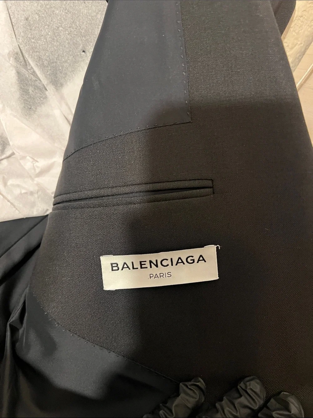 Balenciaga Black Single-Button Tailored Blazer
